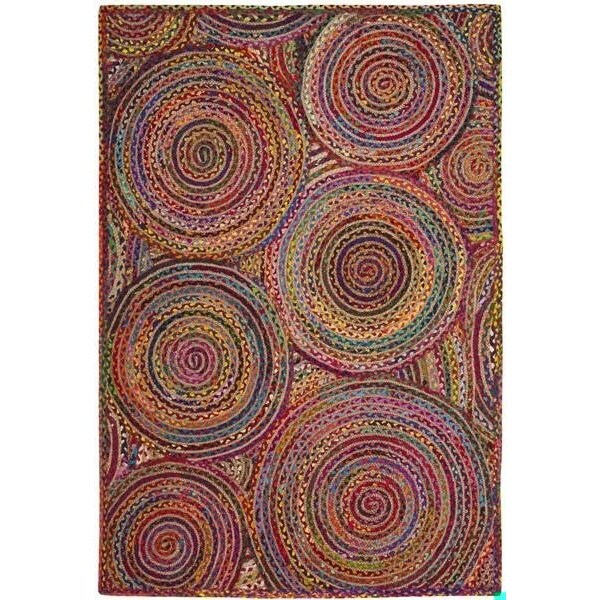Safavieh 5 x 8 ft. Oval Cape Cod Hand Woven Oval Area RugRed & Multi-Color CAP203A-5OV - main